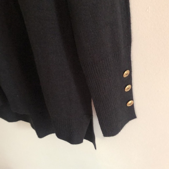 Women’s Black V Neck  Asymmetrical Soft Pullover Tunic size S/M - Picture 6 of 13